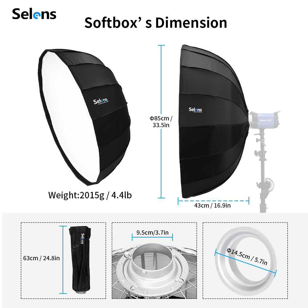 Selens 85 سنتيمتر مظلة الرادار - مراجعة Photography Umbrella Light وسعره