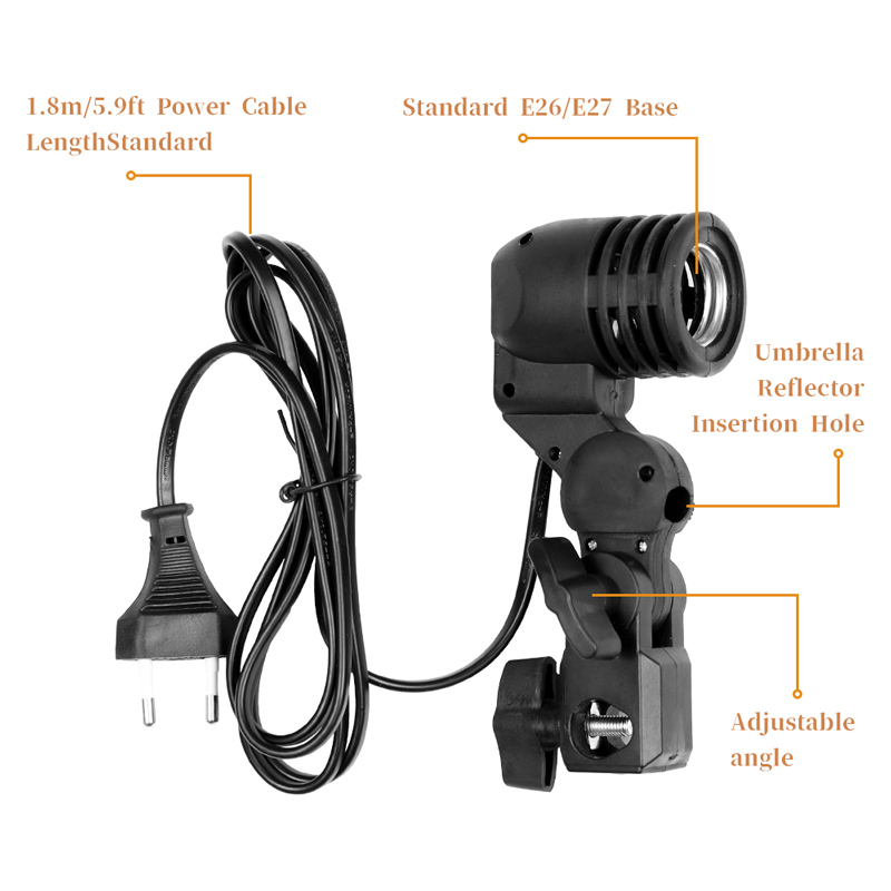 1.8 متر وصلة كابل ضوء لمبة حام - مراجعة Photography Umbrella Light وسعره