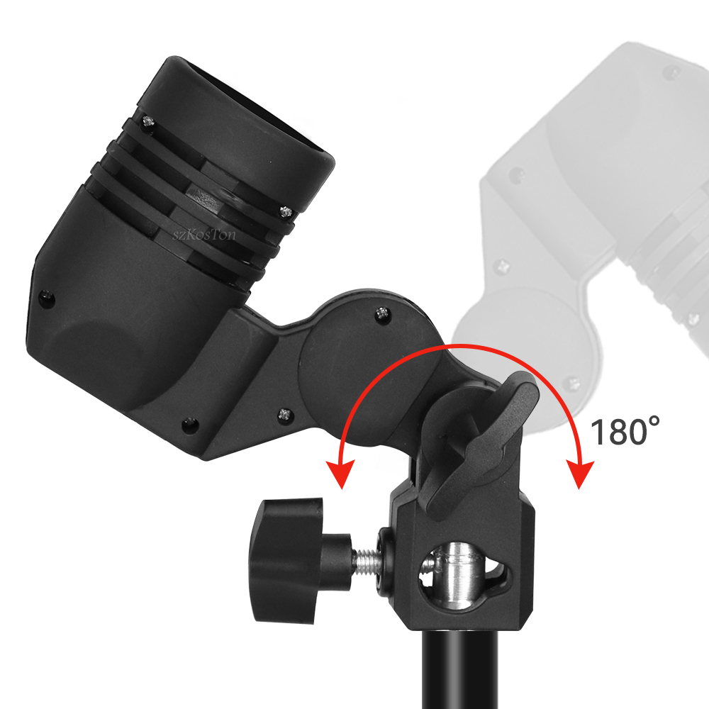 حامل لمبة برأس واحد E27 مقبس ف - مراجعة Photography Umbrella Light وسعره