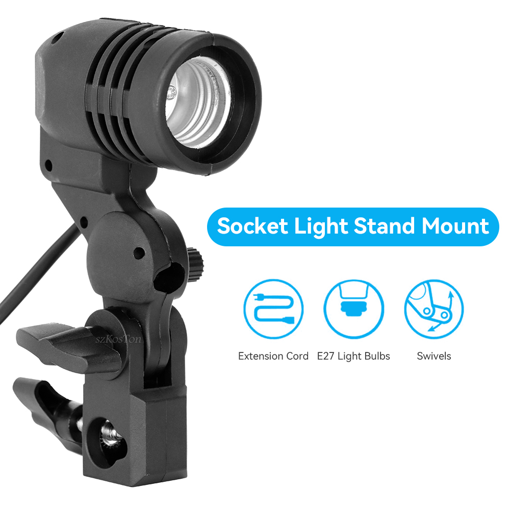 حامل لمبة برأس واحد لإضاءة الص - مراجعة Photography Umbrella Light وسعره
