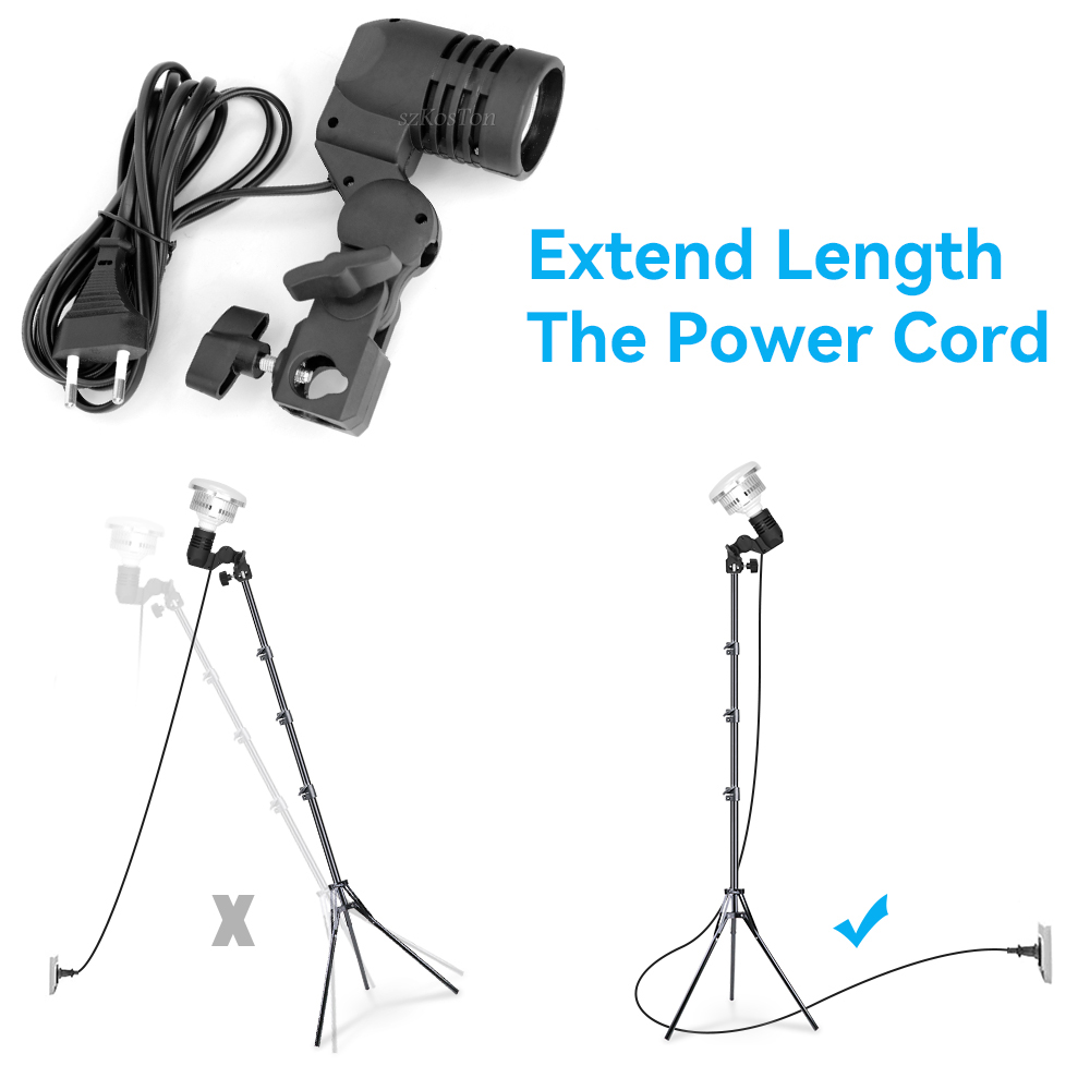 حامل لمبة برأس واحد لإضاءة الص - مراجعة Photography Umbrella Light وسعره