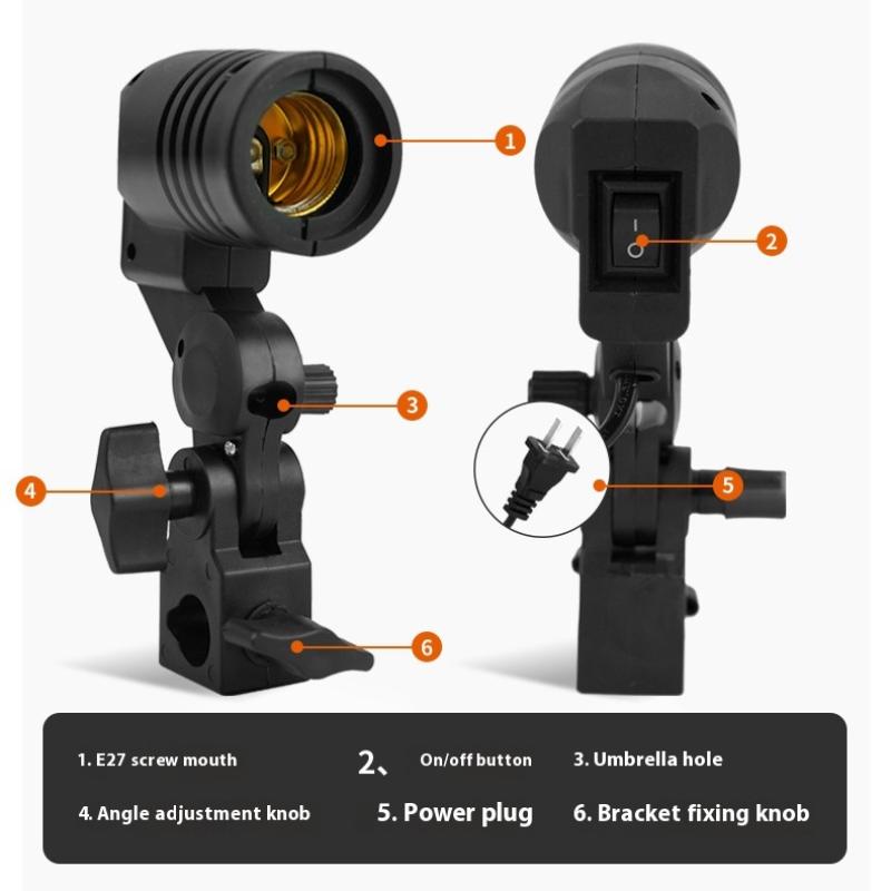 1.8 متر وصلة كابل E27 المقبس س - مراجعة Photography Umbrella Light وسعره